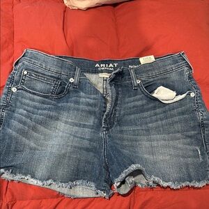 Ariat Blue Jean Shorts with Distressed Hem